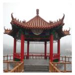 Ceramic Chinese Style Pavilion 4m Garden 10x12 Wood Gazebo Outdoor