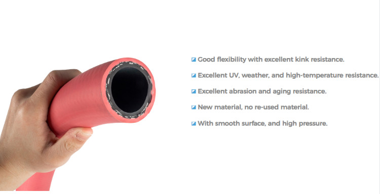 Red Color W.P 300PSI 1 1/4" Epdm Rubber Hose Air & Water Multipurpose General Purpose