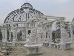 Stone gazebo for garden