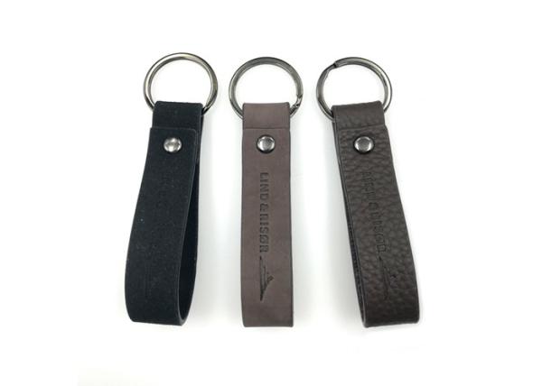 Quality Debossed 10mm PU Genuine Leather Key Holder For Keys Customized for sale