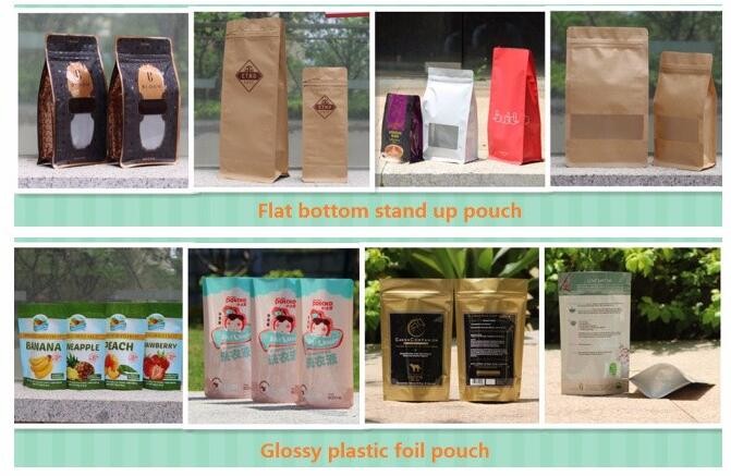Custom Food Popcorn Potato Chips 3 side seal flat pouch pouch for Snack