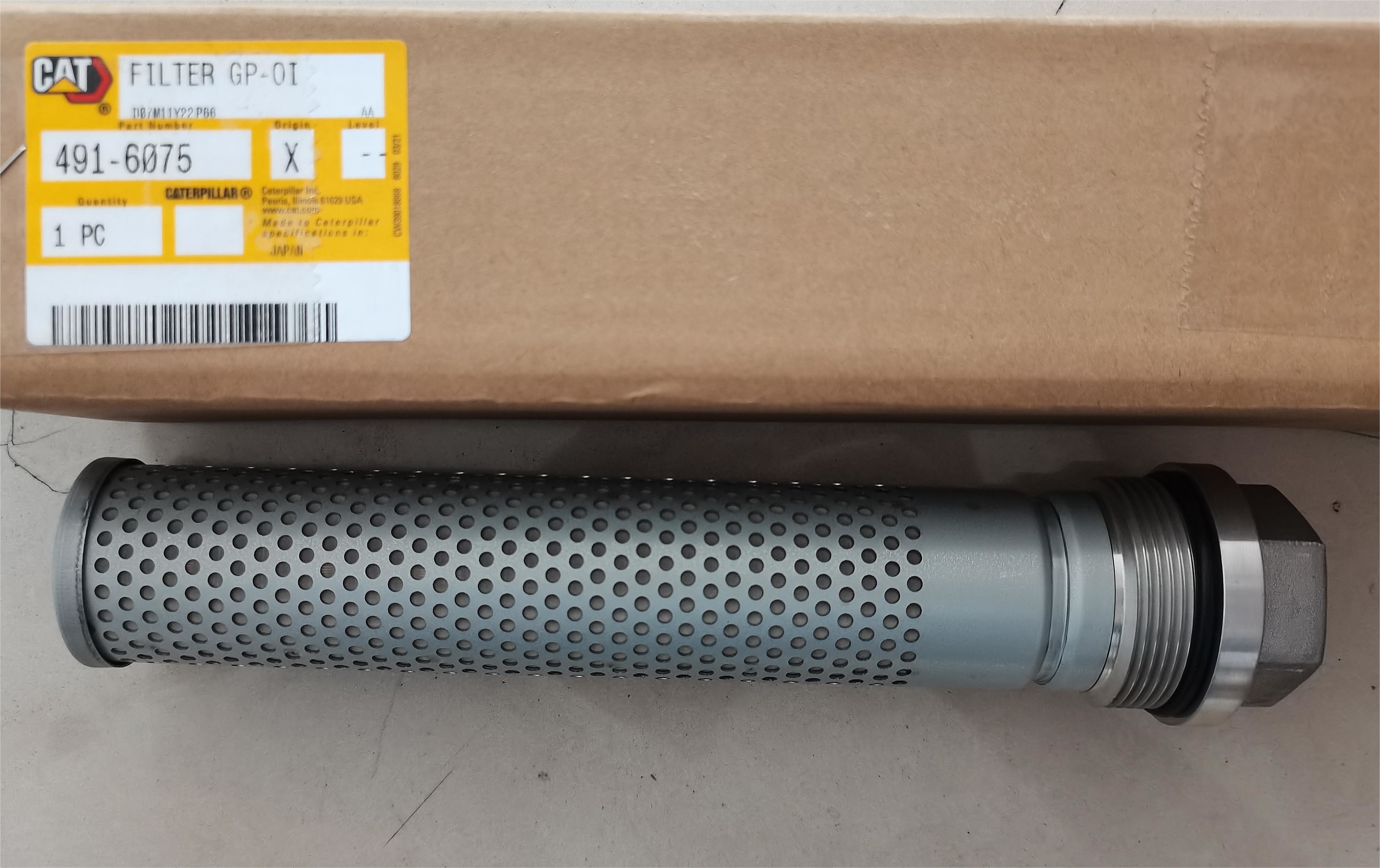 Lightweight Excavator Spare Part Oil Filter 491-6075 For Construction Machinery