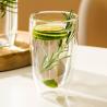 Buy cheap Insulated 455ml Double Wall Drinking Glass Coffee Cups 16 Ounce Mouth Blown from wholesalers