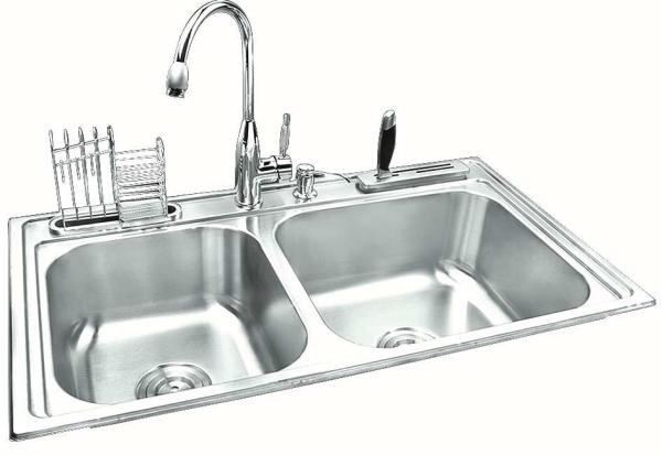 Buy cheap Handmade Kitchen Project Sink / Double Bowl Stainless Top Mount Sink from wholesalers