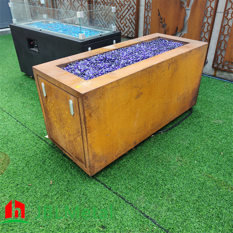 Stainless Steel Outdoor Party Gas Fuel Fire Pit Rustic Red Color