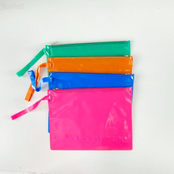 Buy cheap PVC Crystal Clear Zipper Pencil Bags Waterproof Reusable Custom Printed Bags from wholesalers