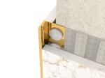 Bright Metal Color Stainless Steel Tile Trim 8mm Square Shape