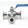 Buy cheap SMS AAA 10bar Stainless Steel Sanitary Valves Three Way 1/2 Inch Ball Valve from wholesalers