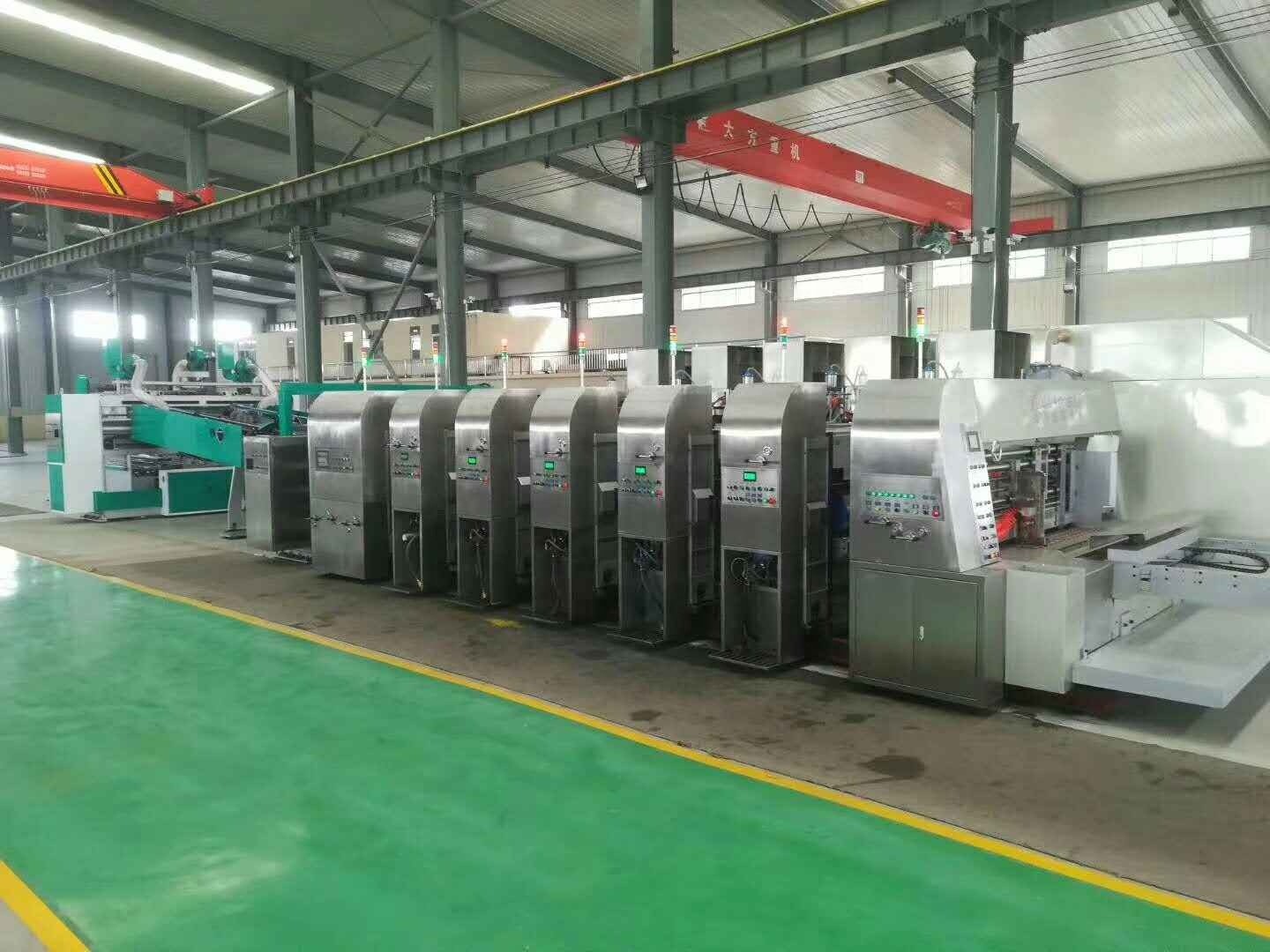 Inline Flexo Automatic Carton Box Manufacturing Plant For Corrugated Boxes