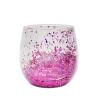 Buy cheap Customized Double Wall Glass Coffee Cup Decorative Glitter Tumbler Drinking Glasses from wholesalers