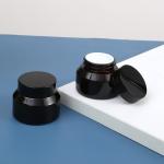 Sloping Shoulders 15g 20g 30g 50g 100g Amber Black Matte Glass Cream Jar with