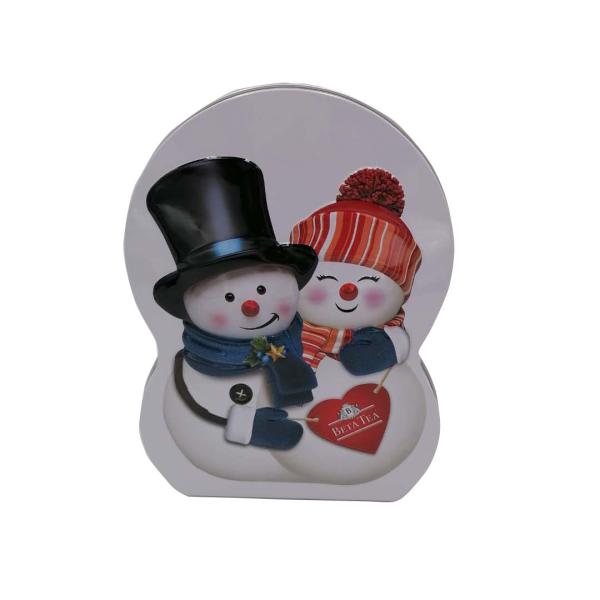 Buy cheap High End Snowman Tins For Christmas Danish Butter Cookies Tins Holiday Gift Tin Boxes from wholesalers