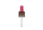 Brown Transparent Closure Essential Oil Dropper Plastic Dropper With Pink Teat