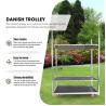 Buy cheap Plywood Material Four Wheel Rolling Danish Trolley Shelves from wholesalers
