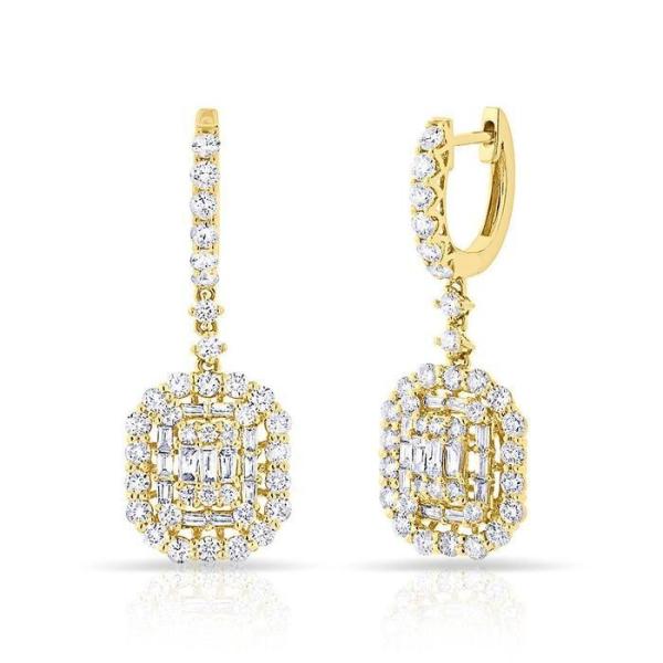Buy cheap White CZ Earrings 925 Sterling Silver Classic Style For Engagement And Wedding from wholesalers