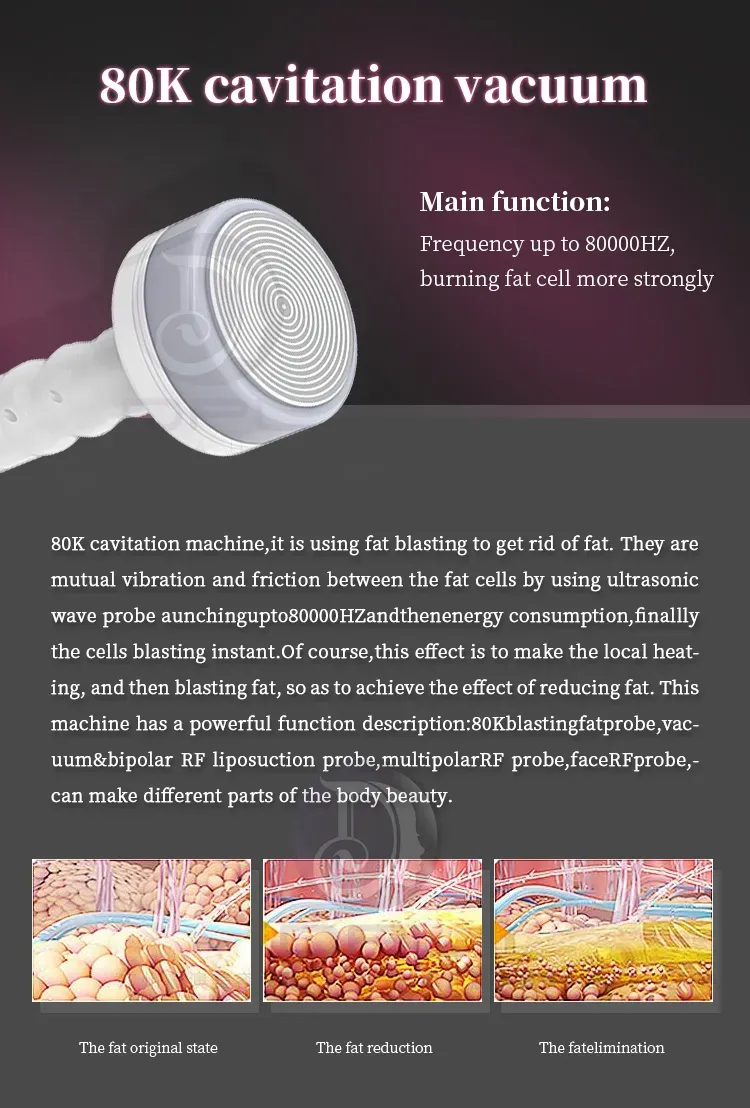 AS85 Professional 9 In 1 Lipo Cavitation Machine , Skin Tightening Vacuum Fat Machine