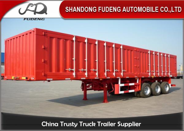 Buy cheap 12.5 m steel tri axles box semi trailer transport engine waterproof from wholesalers
