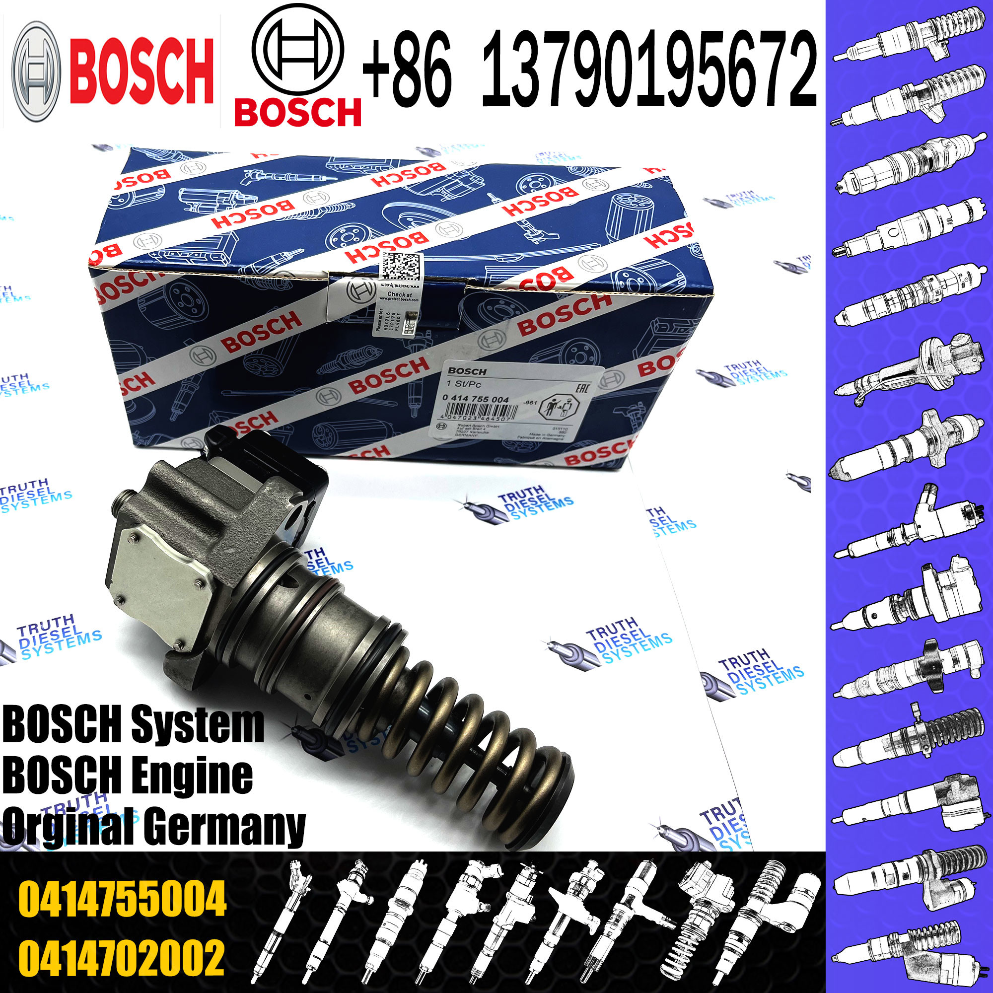 Diesel Fuel Injector Pump Fuel Injection Unit Pump 0414755004 0986445005 1392052