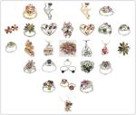 Colorful Tourmaline 925 Silver Gemstone Rings Womens Stylish Tourmaline Stone