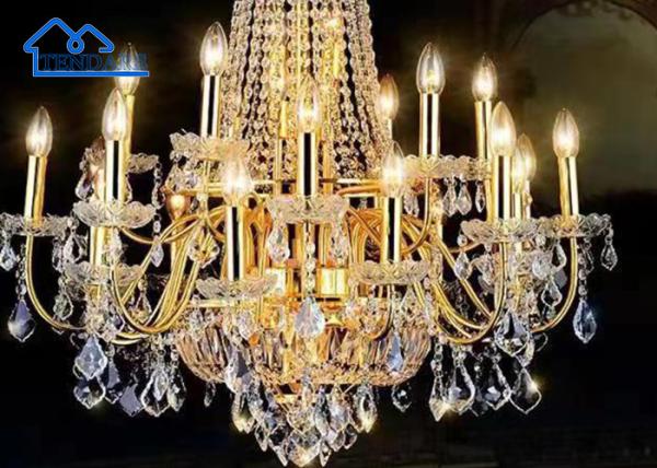 Buy cheap Creative Party Tent Accessories Ceiling Atmosphere Luxury Crystal Chandelier Outdoor Tent With Lights from wholesalers