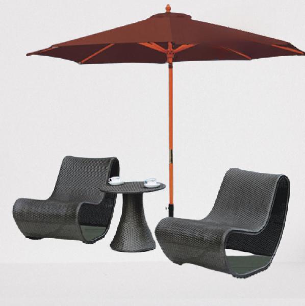 Foshan factory direct Rattan wicker sun bed pool aluminium outdoor lounge set