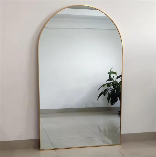 Buy cheap CE Bedroom Dressing Mirror Metal Frame HD Standing Full Length Mirror from wholesalers