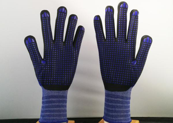 Buy cheap Navy Blue Insulated Work Gloves , Nitrile Dipped Work Gloves Flexible Tactility from wholesalers