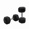 Buy cheap 10kg Rubber Coated Hex Dumbbells from wholesalers
