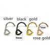 Buy cheap Stainless steel love heart multicolor nose Rings nose Hooks Body piercing Faux nose piercing body jewelry from wholesalers