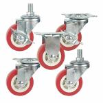 2.5 Inch PP 88lbs Capacity Light Duty Casters With Side Lock