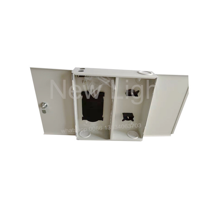 Metal Wall Mounted Indoor Outdoor Fiber Optic Distribution Box 24 Cores Cabinet