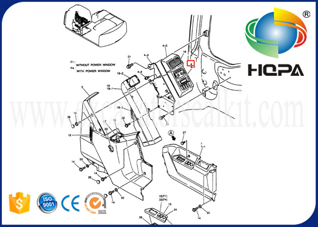 YN59E00002F1 LC59S00001F1 Monitor Display Panel for Excavator SK200-6 SK200LC-6