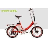Buy cheap Red Citizen Lightweight Electric Folding Bike 20 Inch 36V 250W V Brake product