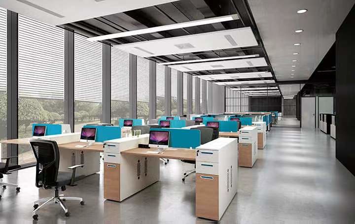 Modern Modular Office Workstations Partitions 2 4 6 Seater Desk Privacy Panel