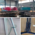 Blue Color 2.0mm Dry Cleaner Metal Wire Suit Hanger For Laundry Supply