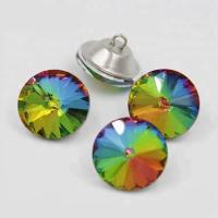 Buy cheap Colorful Shiny Crystal Rhinestone Buttons Iron Material For KTV Sofa product