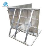 Silver / Black Entry Crowd Control Barrier Customized Size 5 Years Warranty