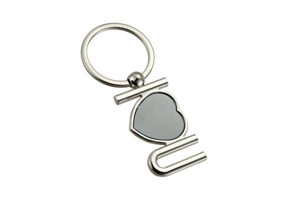 Buy cheap Cute Heart Shape Metal Keychain Custom Logo Laser Engraving Key Holder from wholesalers