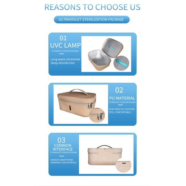 Home Handheld USB LED Germicidal Uv Sterilization Bag