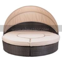 Buy cheap Outdoor Rattan Sofa Bed with Uv Resistant and 4 Cushions for product