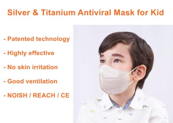 Buy cheap CE Titanium Silver Metal Antibacterial Elastic Earloop Kids Face Mask from wholesalers