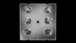 5050 / 3535 LED Light Lens 6 In 1 Dimension 50*50mm For LED Street Lighting