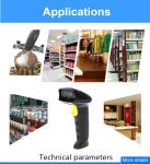 1D Laser Cordless Barcode Scanner Reader For Supermarket Retail Store Library