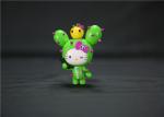 Cute Custom Plastic Toys , Hello Kitty Cake Topper Figurine White / Green / Red