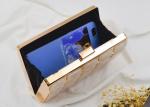 Rose Acrylic Stone Shell Evening Clutch Box HandBag Shining Customized Logo