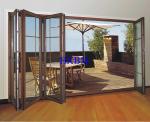 Luxury Home Decor Aluminium Clad Wooden Doors With doube glass Good Air