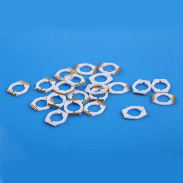 Quality Excellent Self Lubricity Metallized Ceramic Insulator Base With Gold Plating for sale