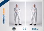 Breathable Disposable Protective Coveralls Lightweight Coverall With Hood White