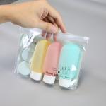 PVC Leather Cosmetic Makeup Pouch Transparent Waterproof Travel Toiletry Bag