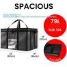 Buy cheap Insulated Cooler Bag And Food Warmer (3XL, 2 Pack) For Food Delivery & Grocery Shopping With Zippered Top, Black from wholesalers